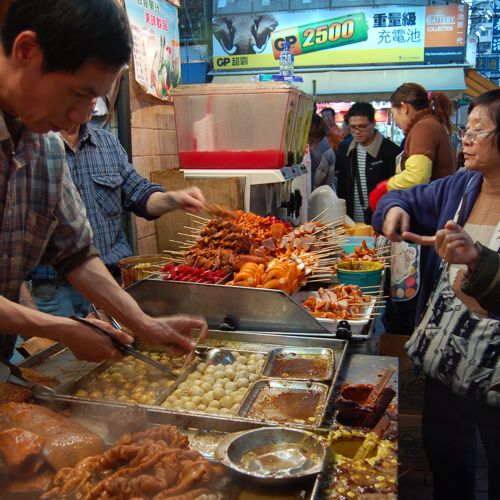 Night dining in Hong Kong